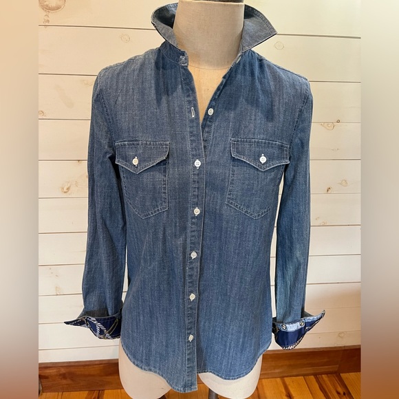 J McLaughlin Chambray Button Down - Picture 1 of 6
